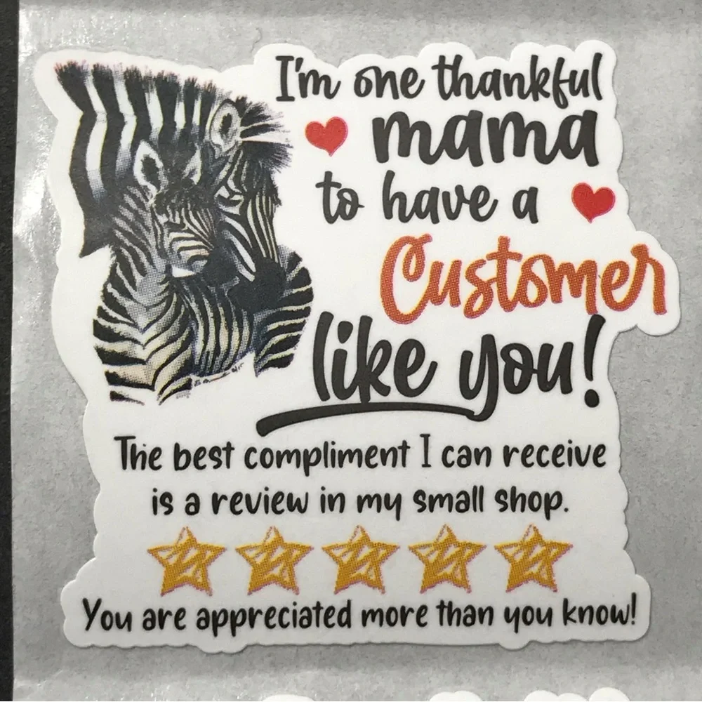 100 thank you stickers stickers 1.5”